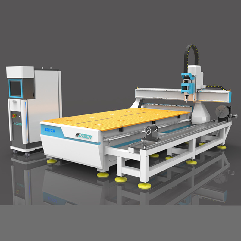 4 Axis Cnc Router Atc Linear Type Wood Mdf Cutting Machine
